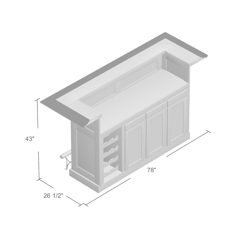 Darby Home Co Potomac 78'' Home Bar & Reviews Wayfair